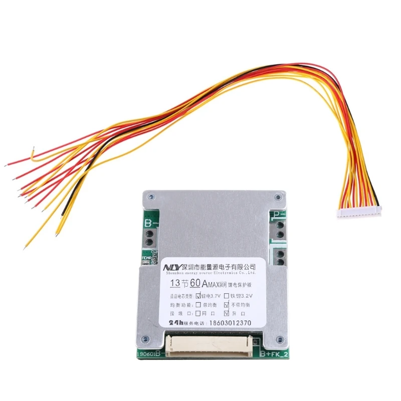 

Upgraded for Protection BMS PCB Board for 13 Series 48V 60A for Houdseho