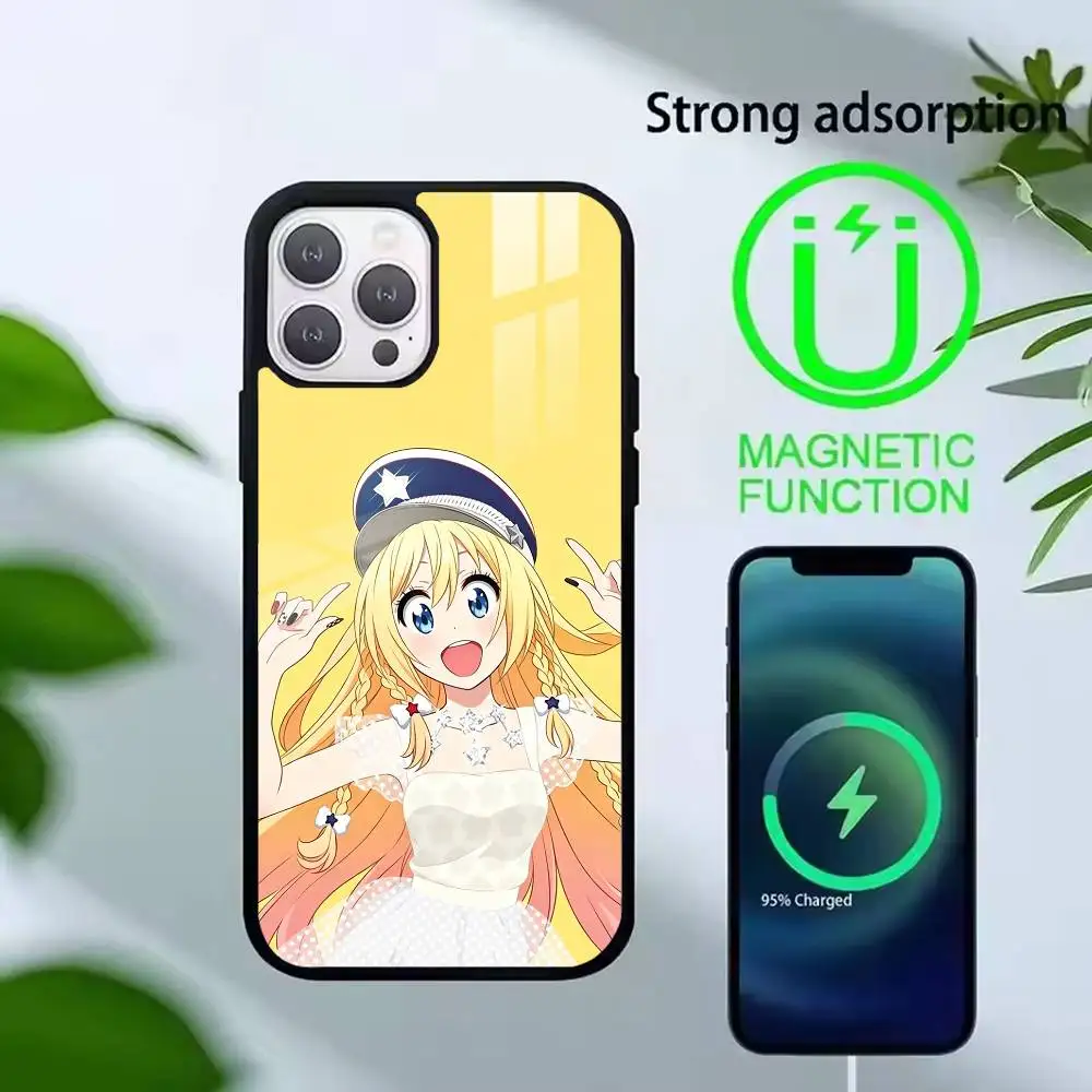 Чехол для телефона Nisekoi Chitoge Kirisaki для iPhone 17, 16, 15, 14, 13, 12, 11 Plus, Pro, совместимый с магнитной беспроводной зарядкой (art.: 3920db495d6eb) - 3920db495d6eb