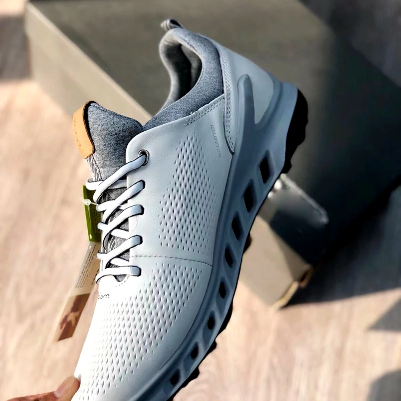 Men's Sports Shoes Brand Sneakers Leather Material Breathable Comfortable Non-Slip Increase Outdoor Sports Travel Walking Shoes