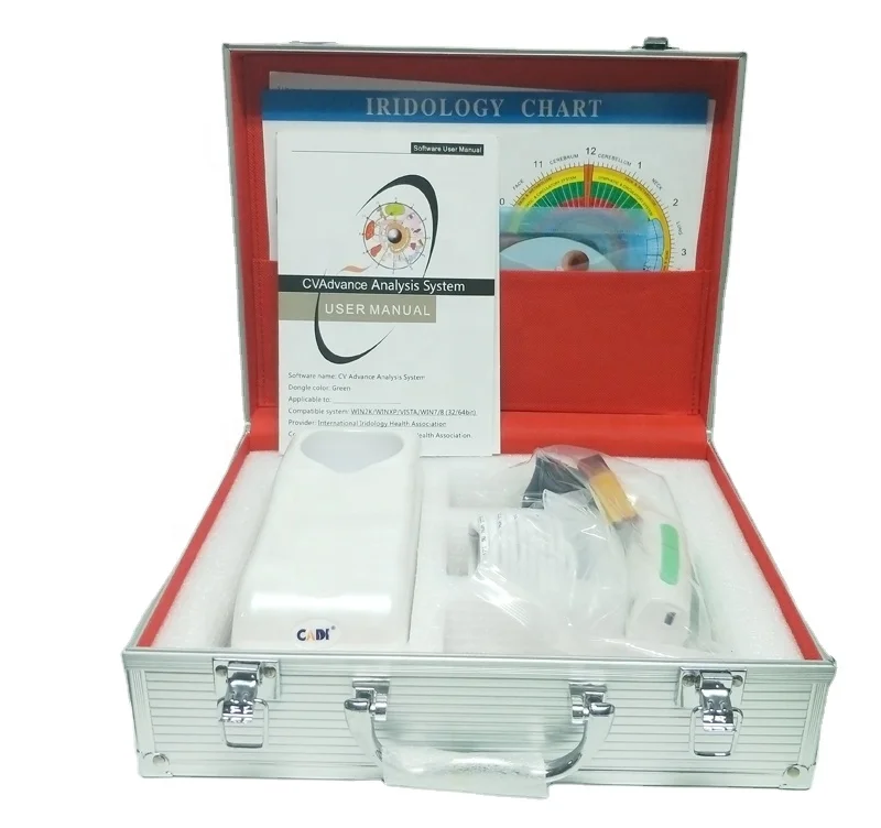 

English spanish korean russian 12MP health analysis iris iriscope iridology camera with auto software