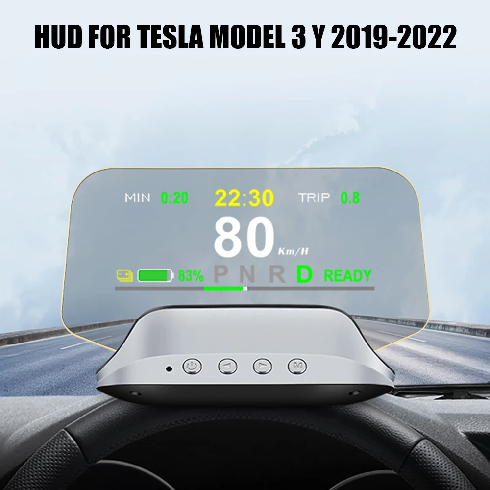 

Цифровой комплект сигнализации, Автомобильный дисплей на лобовое стекло, спидометр, оборот в минуту, зеркальный проектор T3 для Tesla Model 3 Y 2019-2022 HUD