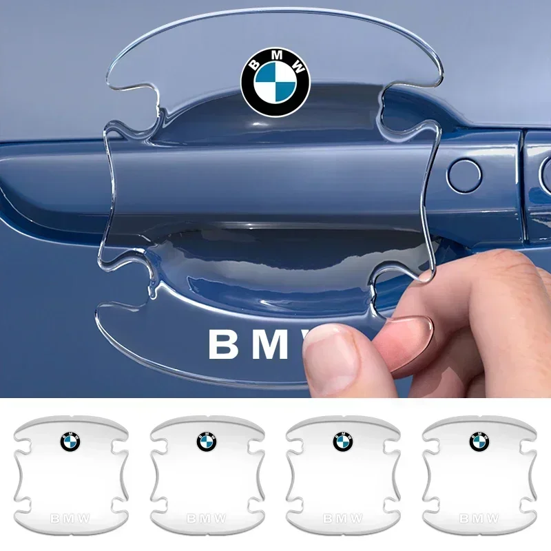 4 шт. прозрачная наклейка на чашу дверную ручку автомобиля для BMW M M1 M2 M3 M4 M5 M6 F20 G30 F30