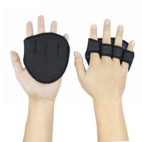 1pairlifting palm dumbbell grips pads unisex anti skid weight cross training gloves gym fitness sports workout hand protector