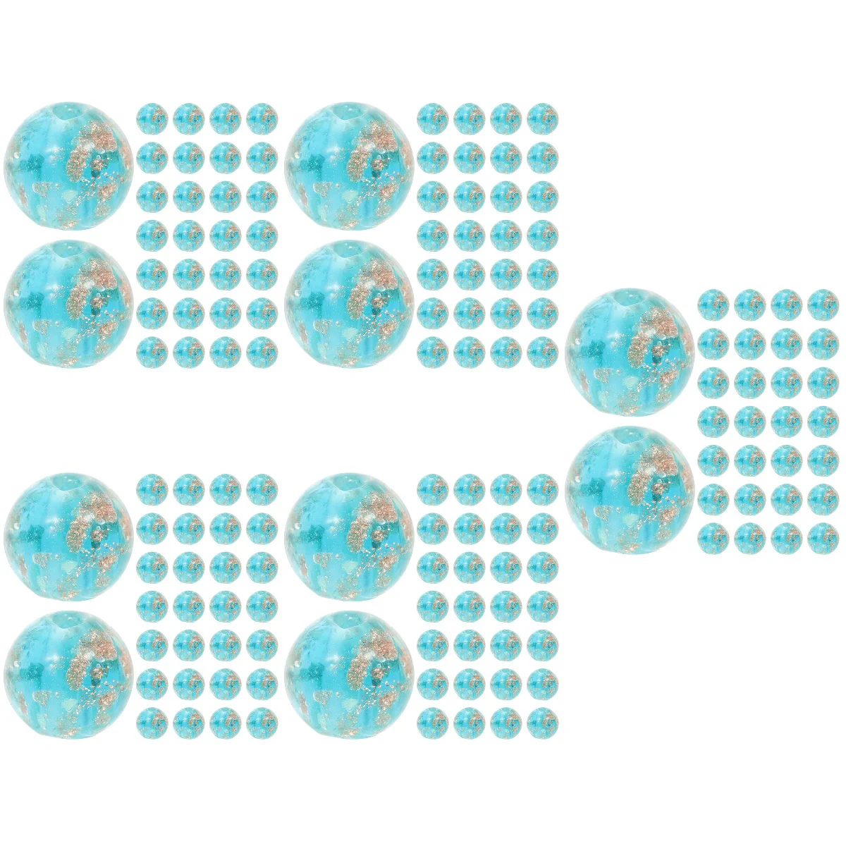 

250 шт., стеклянные круглые бусины для бижутерии