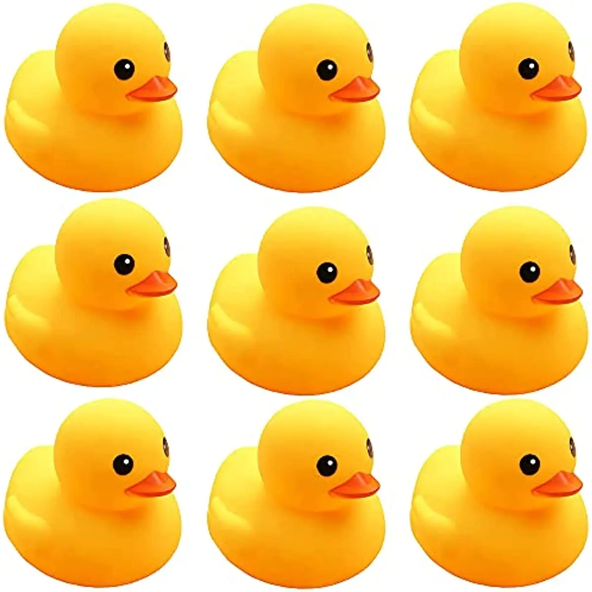

10pcs Yellow Rubber Ducks Baby Bath Toys Baby Shower Water Toys Floating Squeaky Duckies Gifts for Kids Toddler Party Decoratios