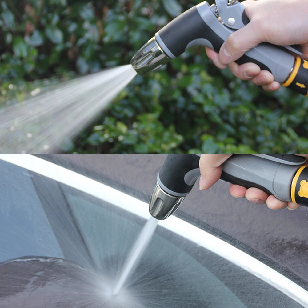 

High Pressure Washer Gun Car Cleaning Tool 3 Patterns Water Spray Gun Electroplated Nozzle Garden Hose Car Wash Tool Household