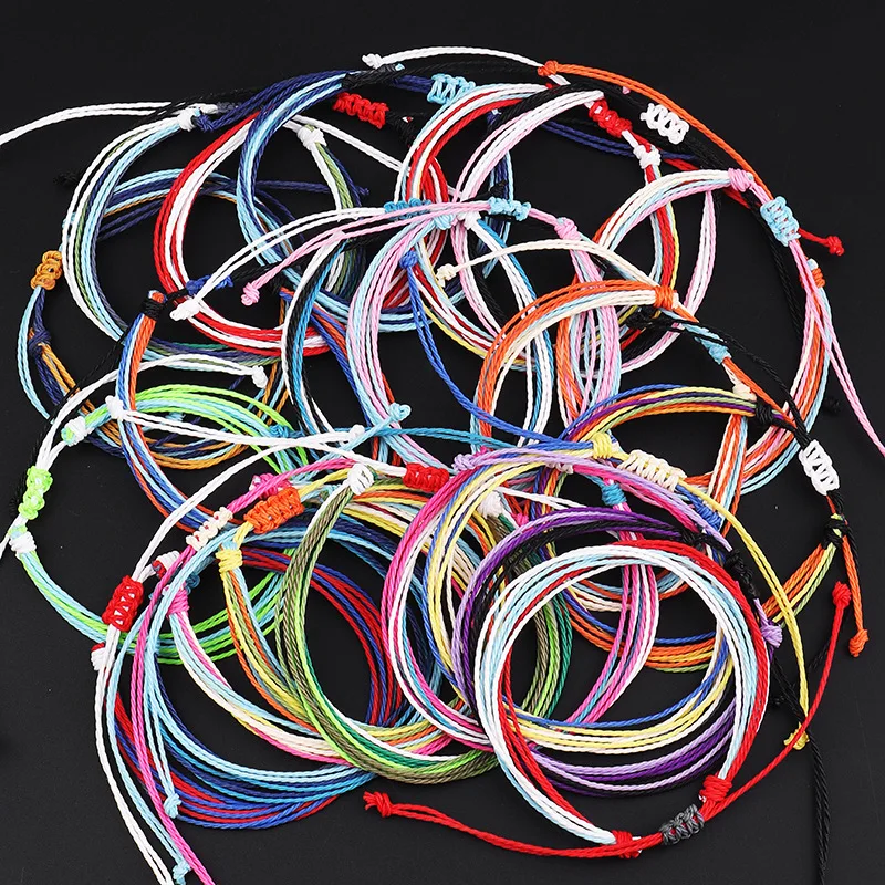 

Wax Thread Bracelet Creative Hand Braided Bracelet Colorful Drawstring Bracelet