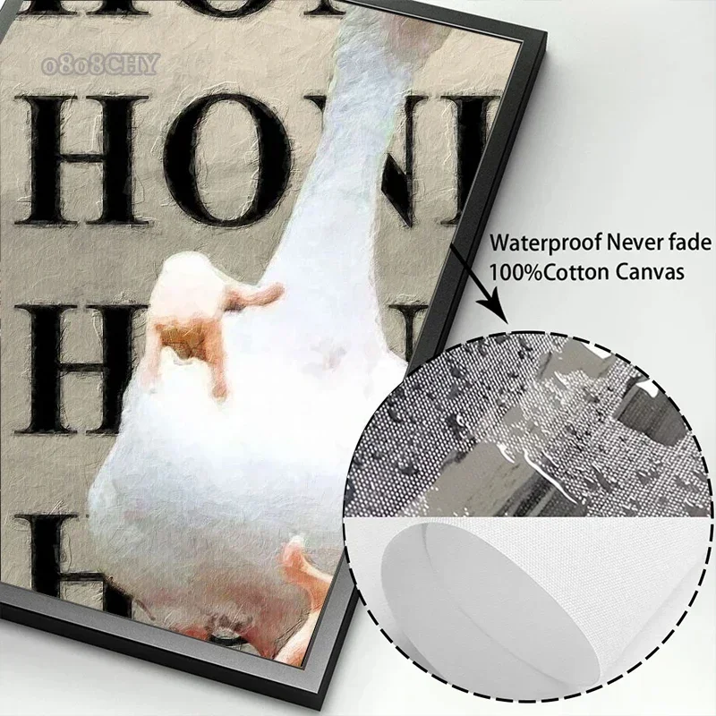 Забавный мультяшный гусь мем постеры и принты холст картина деньги в утином роте