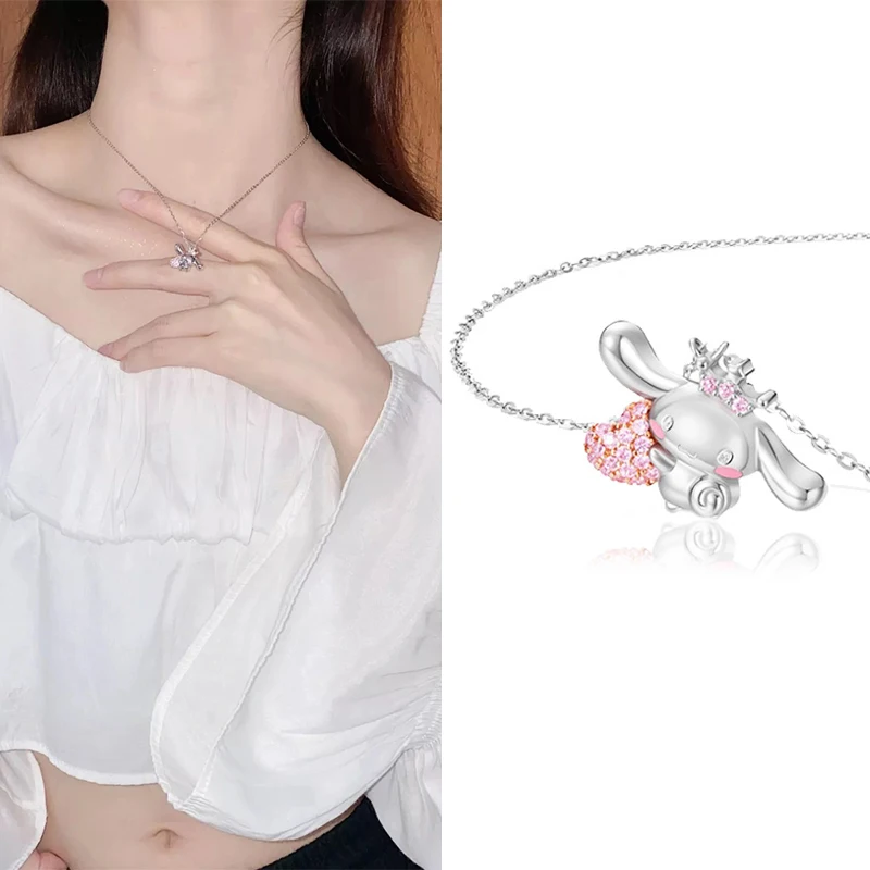 

Мультяшные ожерелья в виде коричного сердца Kawaii Sanrio, милые украшения, красивые аксессуары Y2K, декоративные Игрушки для девочек, рождественс...