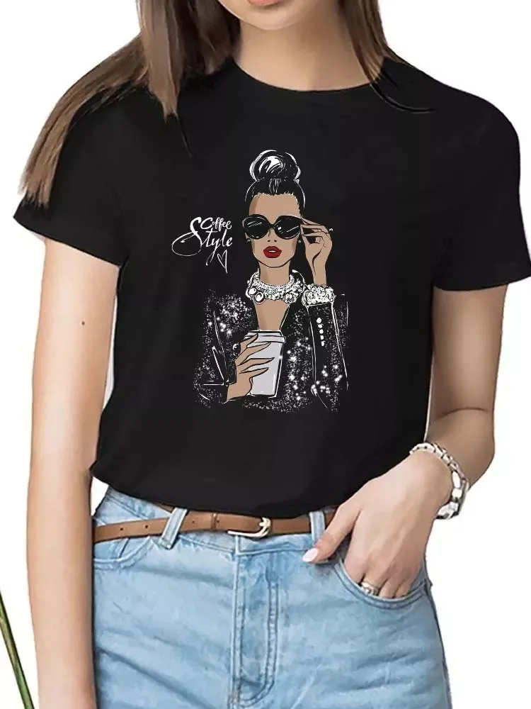

Hot Sales Printed Female Tshirt Women Fashion Graphic Printed T-Shirt Harajuku Korean Style Short Sleeves Clothes Female
