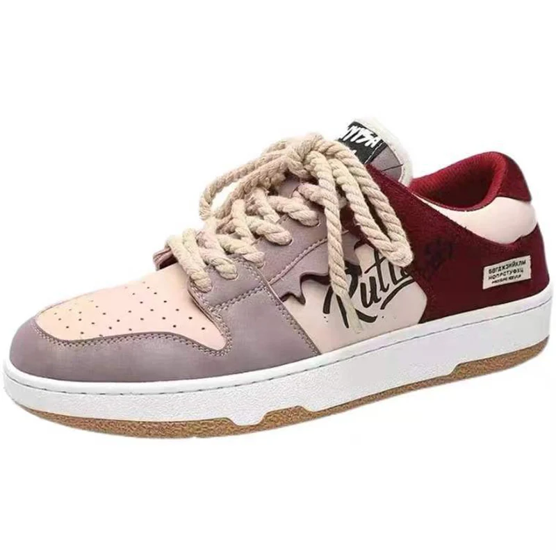 

Женские кроссовки с буквенным принтом, розовые кроссовки с вулканизированной подошвой, повседневная обувь для улицы, весна 2022