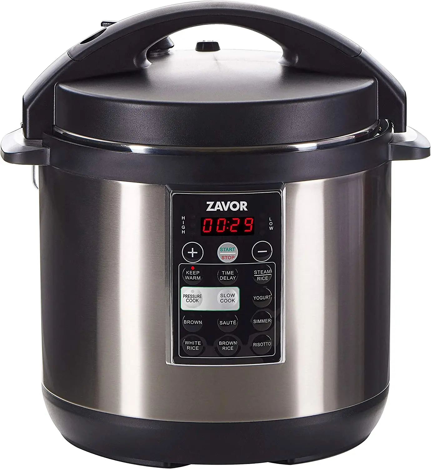 

LUX Multi-Cooker, 6 Quart Electric Pressure Cooker, Slow Cooker, Rice Cooker, Yogurt Maker and more - Stainless Steel (ZSELX02)