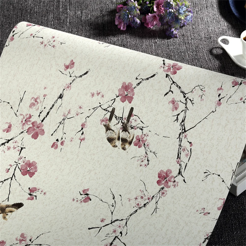 

Обои самоклеящиеся в пасторальном стиле, водонепроницаемые съемные обои С Рисунком Птиц, цветов, для гостиной, спальни, кухни, украшение для...