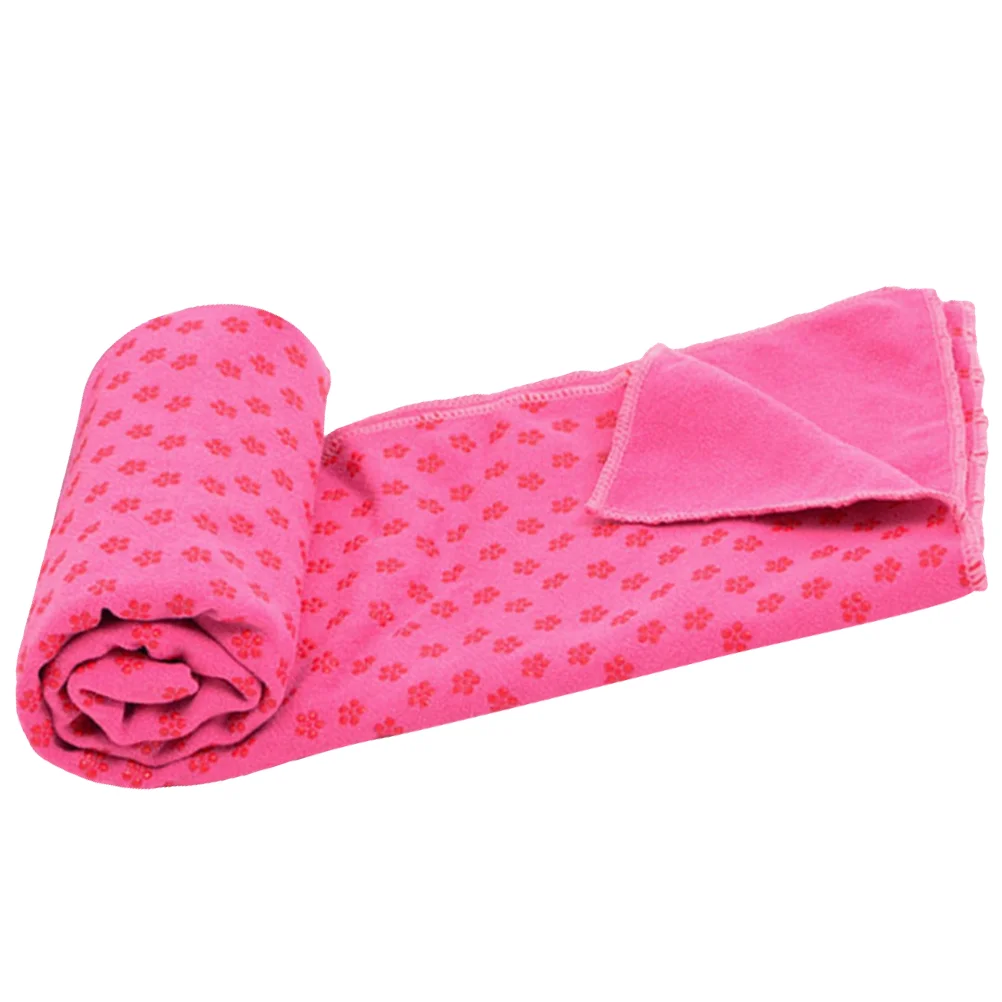 

Non Yoga Mat Cover Towel Fitness Exercise Pilates Blanket with Mesh Bag (Rosy)