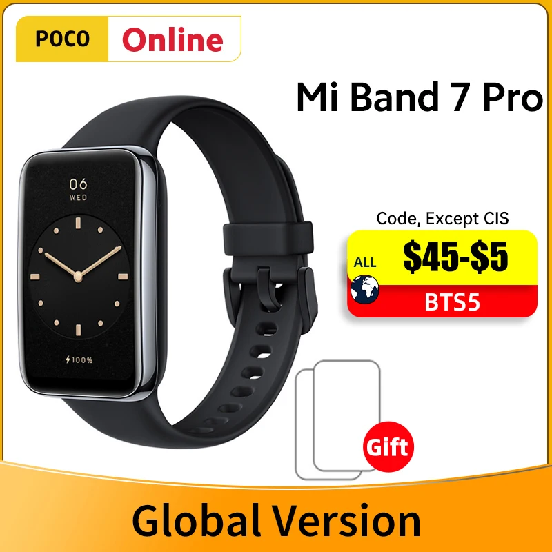 Global Version Xiaomi Mi Band 7 Pro GPS Smart Bracelet AMOLED Screen Blood Oxygen Fitness Traker Smartband Waterproof PK Band 6