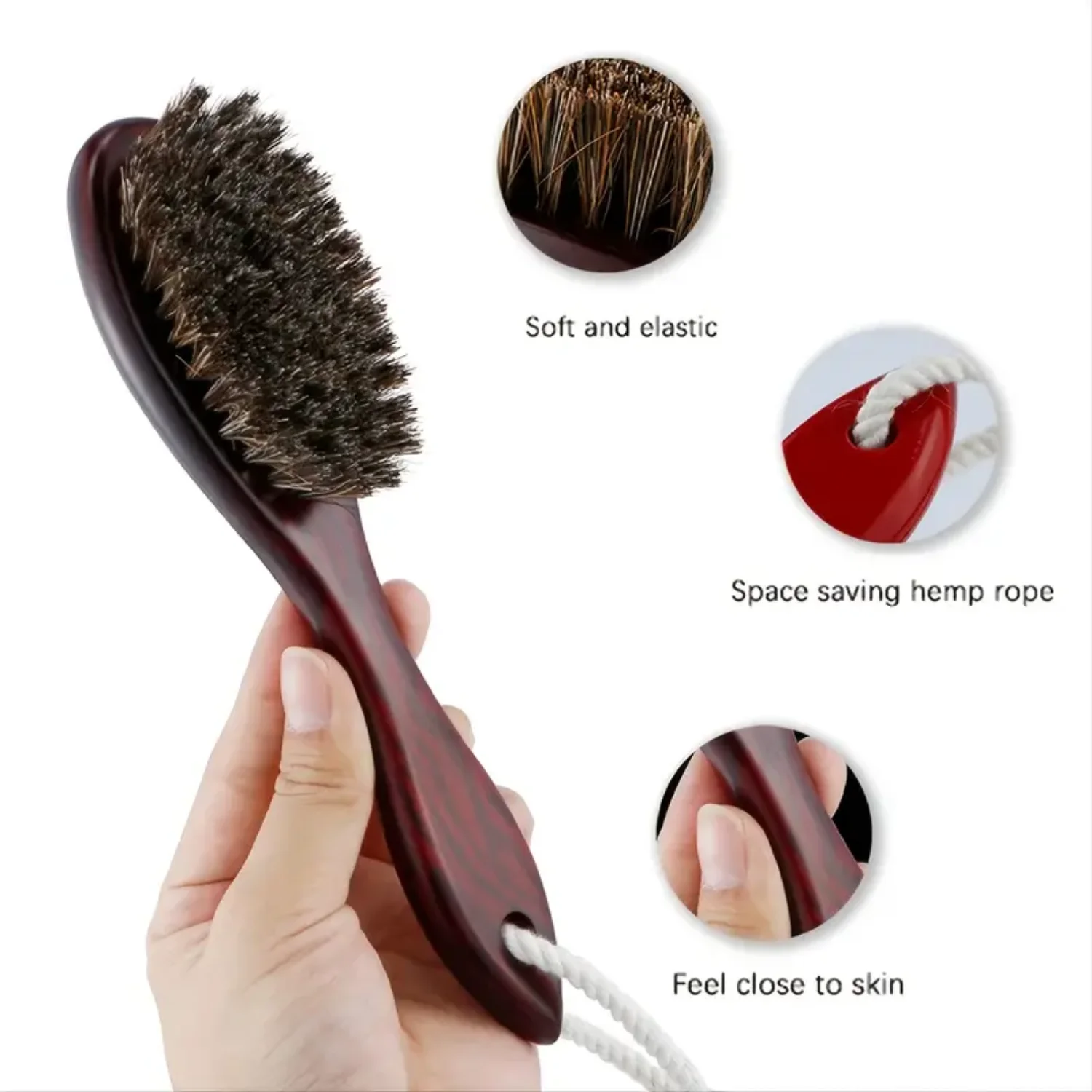 Парикмахерская щетка для выцветания с деревянной ручкой щетина кабана ухода за