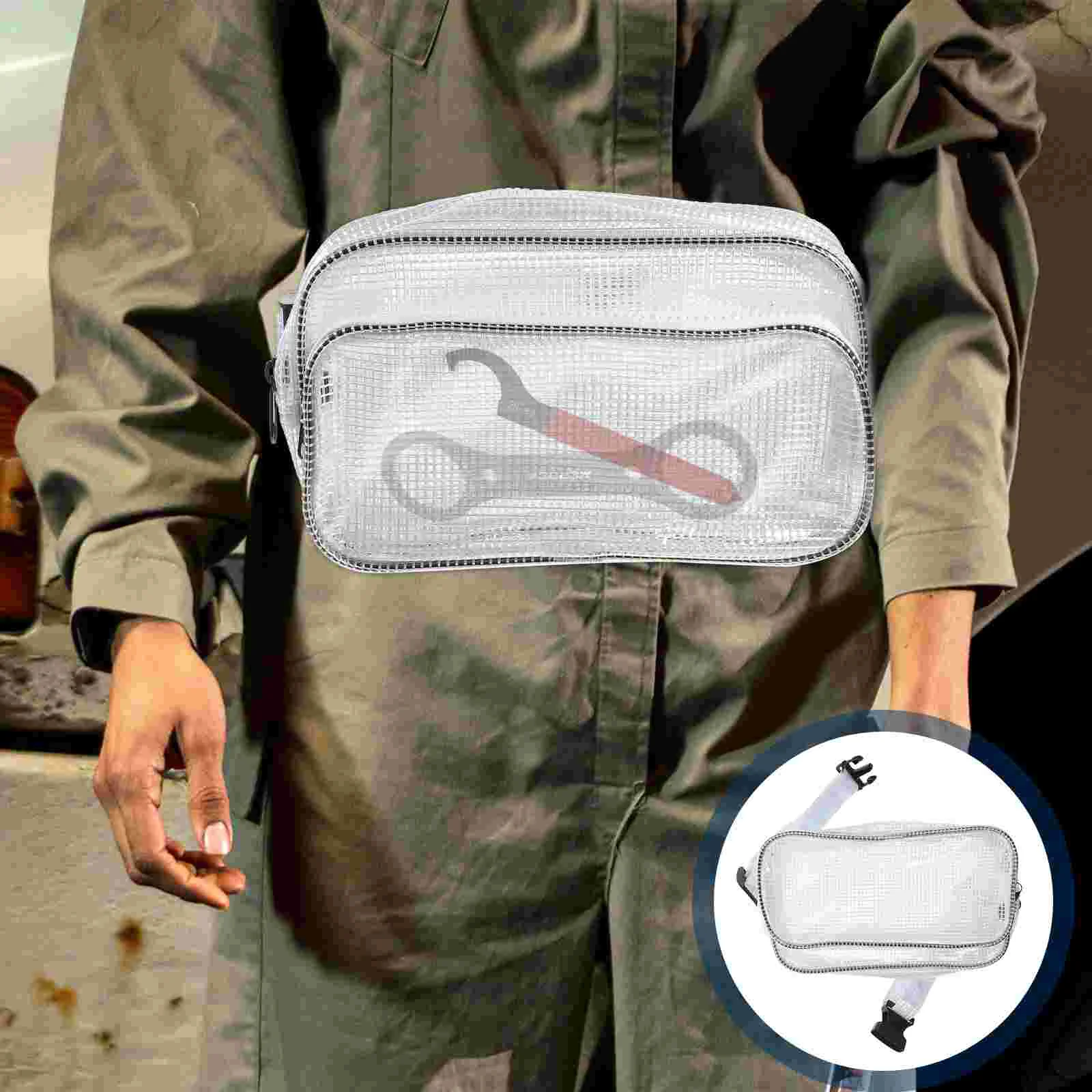 

PVC Clear Fanny Bag Sports Bag Storage Pouch
