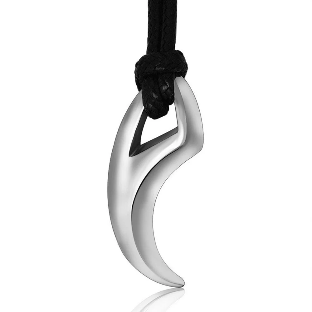 Цепочка с подвеской в виде полумесяца из нержавеющей стали стиле панк/хип-хоп |