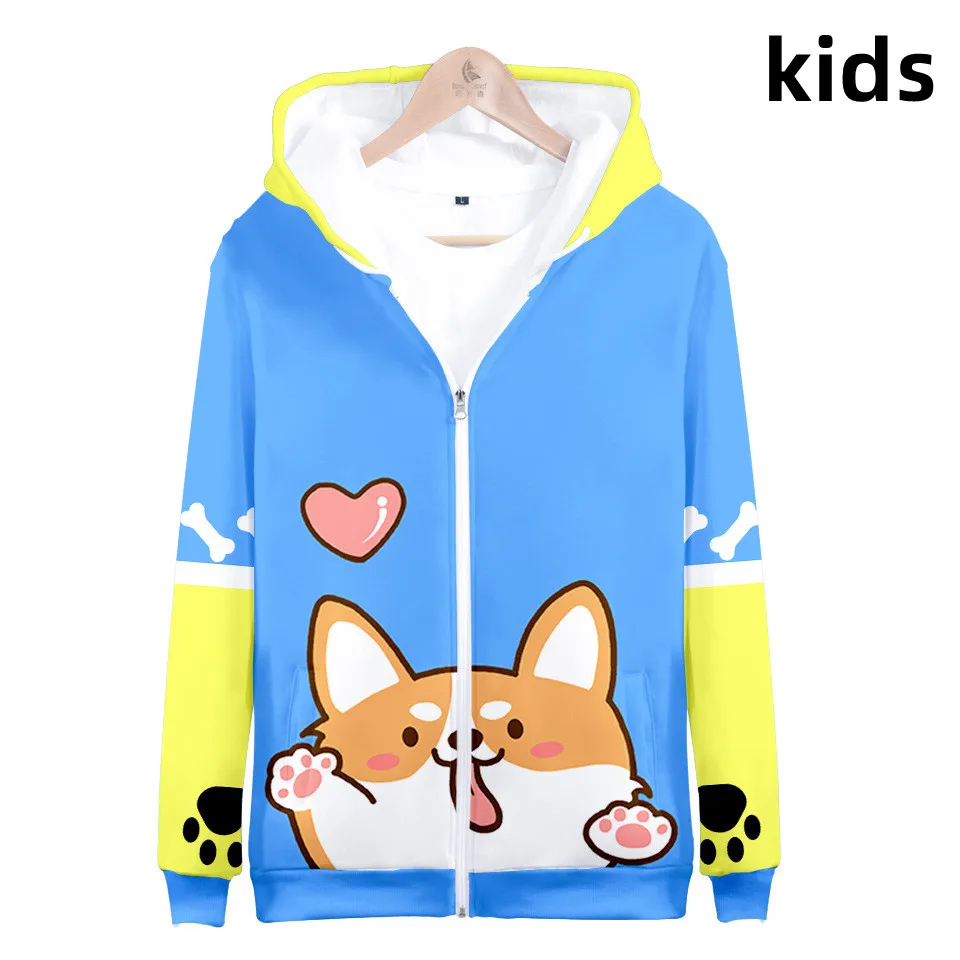 

2 to 14 years kids hoodies Cute Shiba Inu hoodie 3D print boys girls sweatshirt Novelty Streetwear children clothes