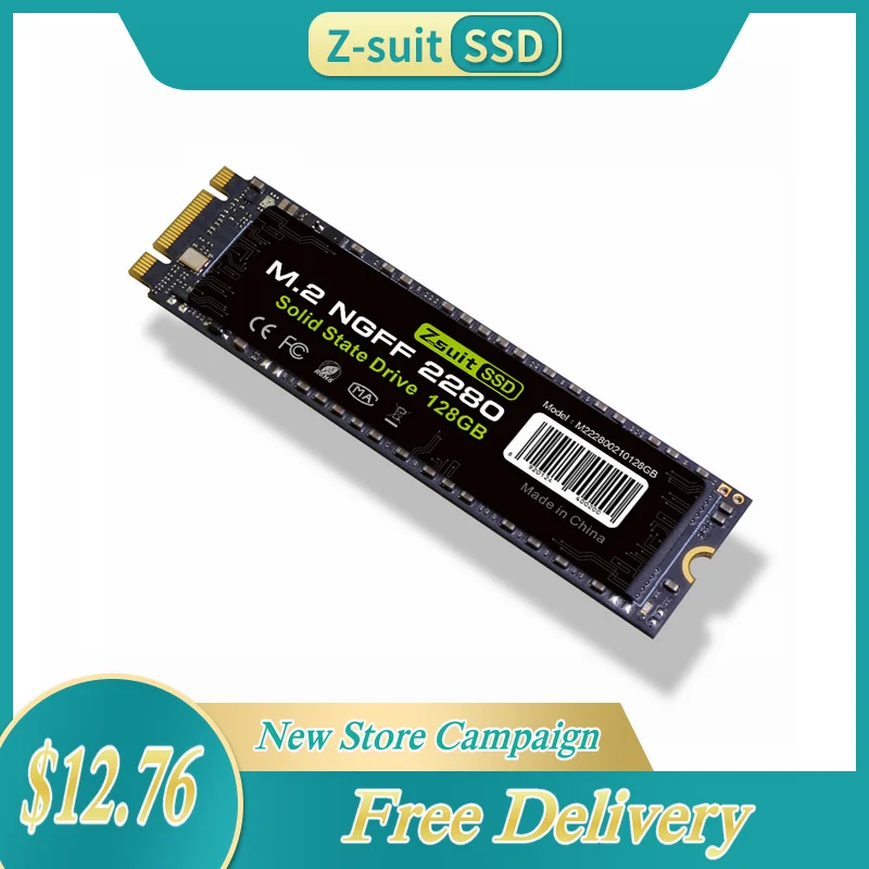 

Твердотельный накопитель Z-suit M2 SATA SSD 128G 256G 512G 1T M.2 NGFF, внутренний жесткий диск 2280 Hdd для настольного ноутбука