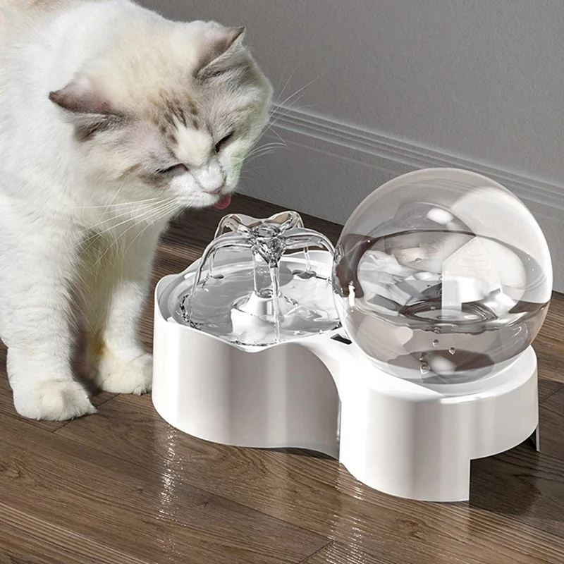 

Cat Water Fountain Pet Dog Mute Drinking Bowl With Motion Sensor Automatic Circulating Water Dispenser Filters(EU Plug)
