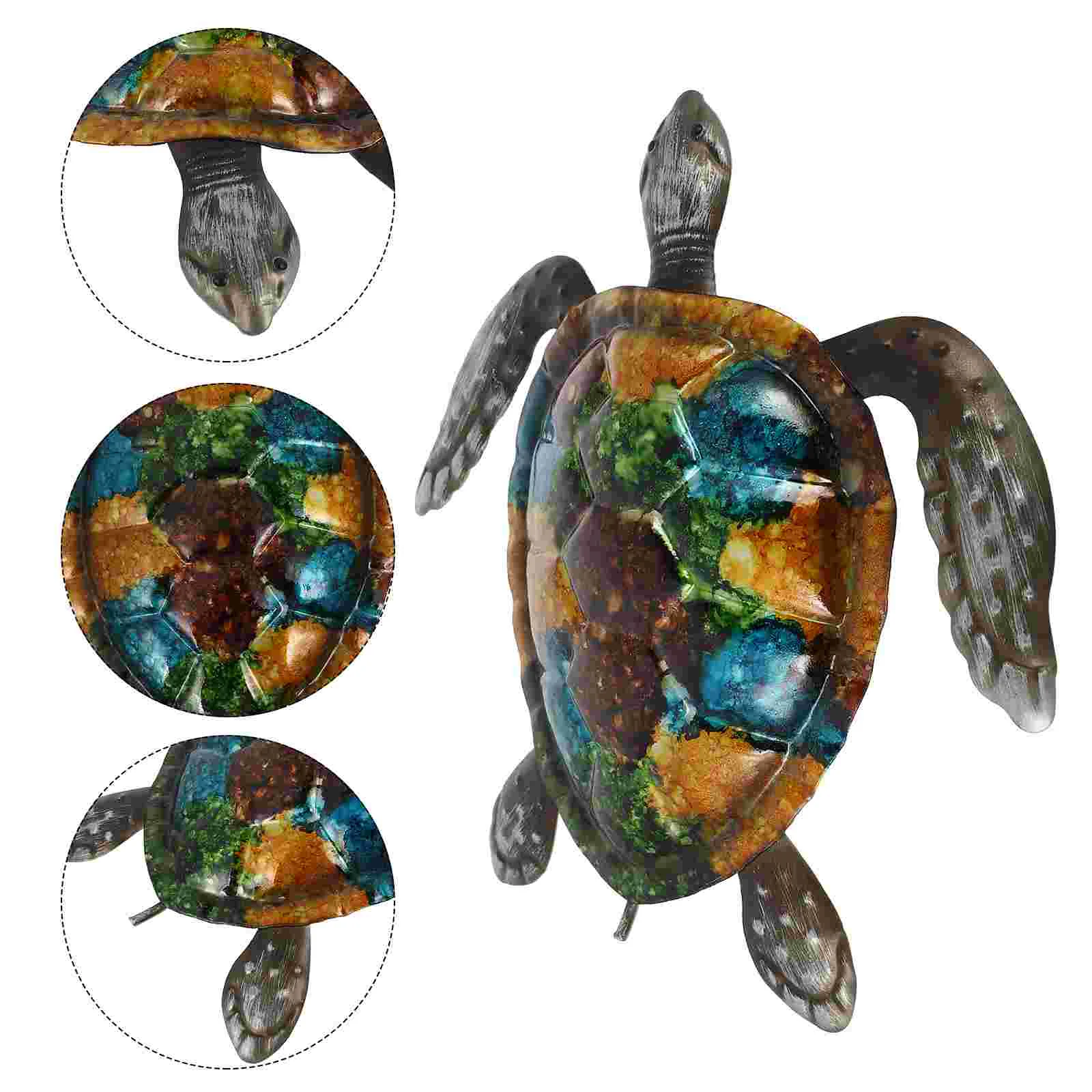 

Sculpture Home Turtle Wall Hanging Nursery Decal Tortoise Ornament Iron Decor Sculptures and Decorative objects living room
