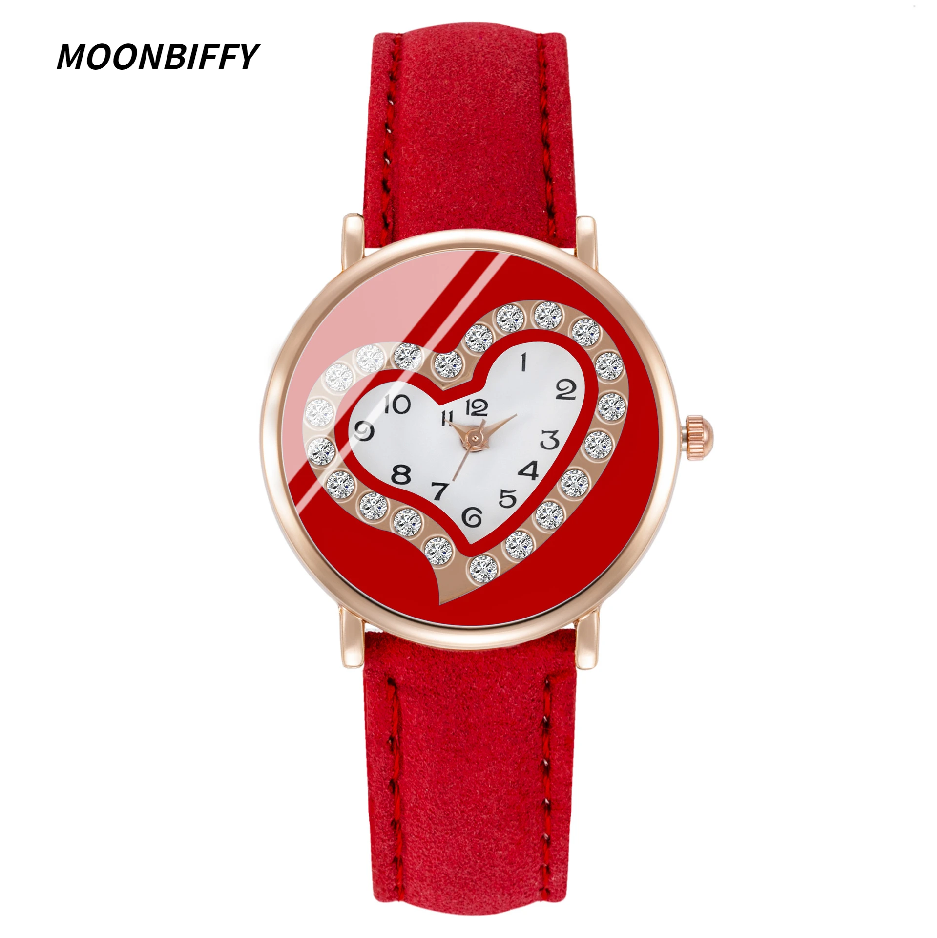 

Women Watches New 2022 Women's Casual Quartz Leather Band Watch Heart-Shaped Analog Wrist Watch Gift Montre Femme