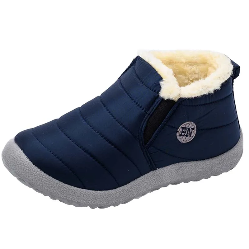 

Women Boots Snow Chunky Ladies Shoes Slip On Platform Women's Boots Soft Waterproof Ankle Boots Flat Winter Footwear Botas Mujer