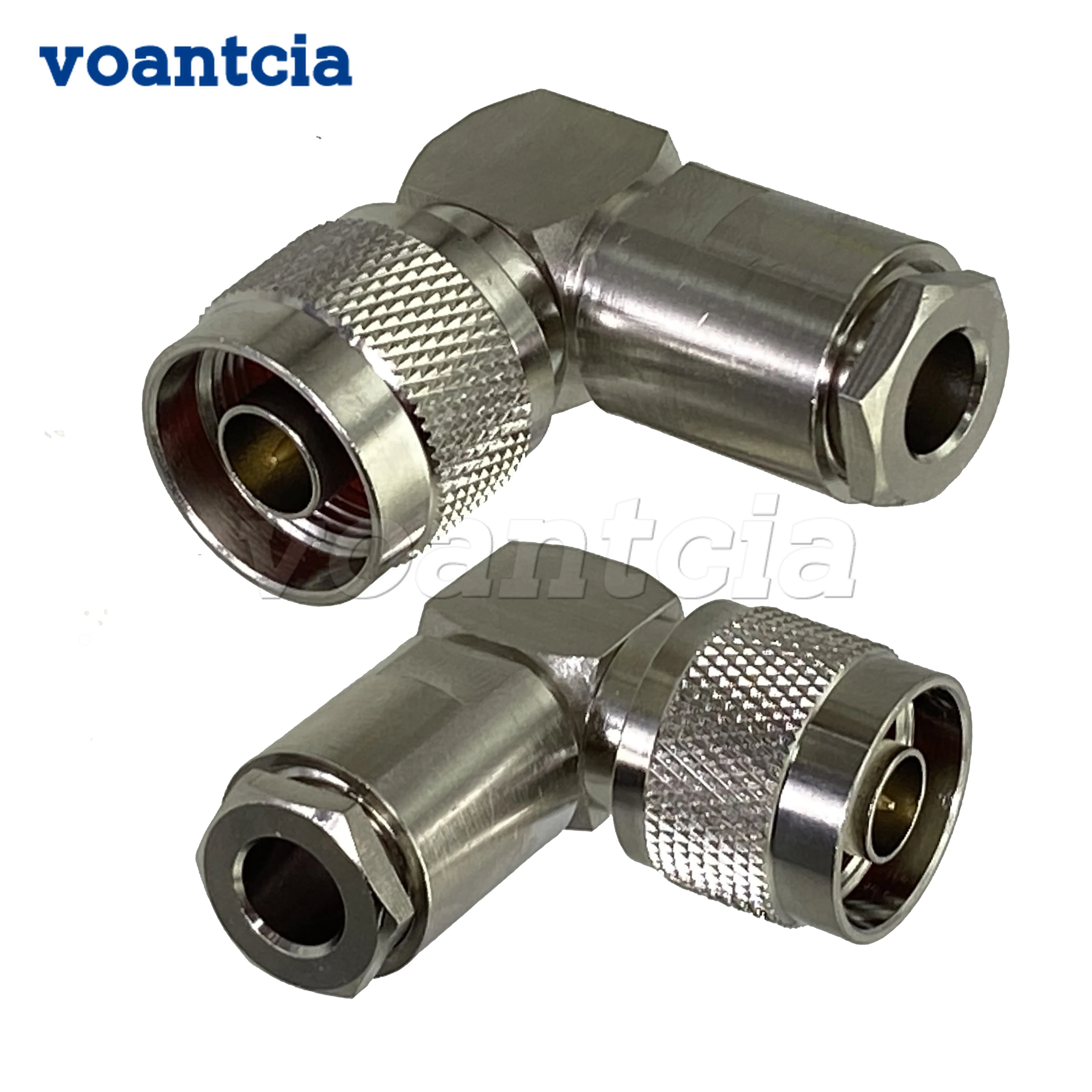 

10pcs N Male Plug Connector Clamp RG5 RG6 5D-FB LMR300 Cable RF Coaxial Brass Right Angle Wire Terminals New