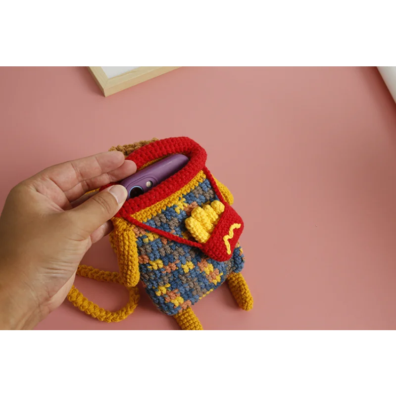 Креативная вязаная вручную Сумка-Кроссбоди