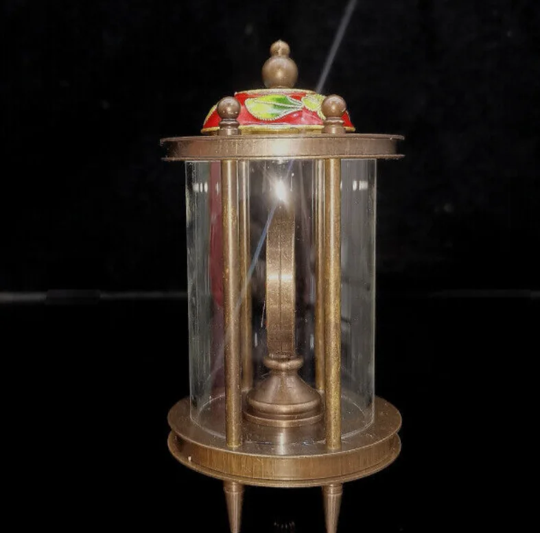 276 г древние китайские латунные изысканные статуи часов ручной работы в подарок