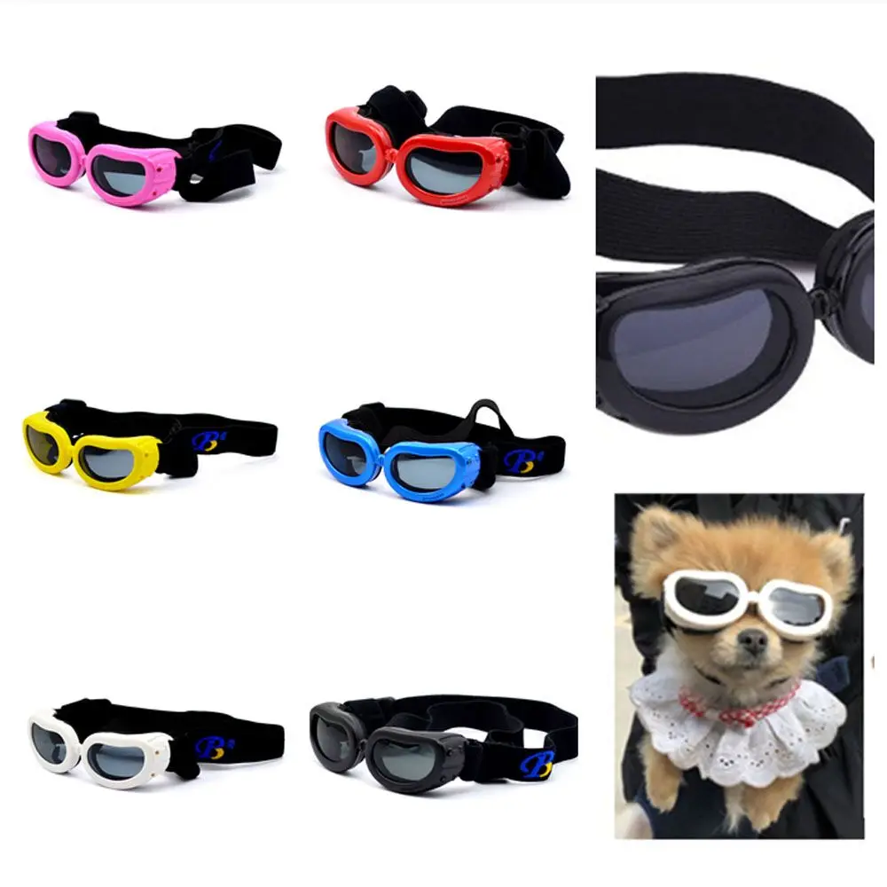 

Supplies Waterproof UV Protection Wear Protection Adjustable Strap Windproof Windshield Small Dog Sunglasses Goggles