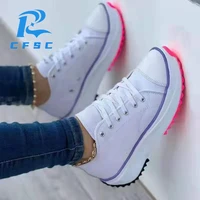 women casual sneakers 2022 new ladies pattern canvas sport lightweight shoes flat lace up adult zapatillas mujer chaussure femme