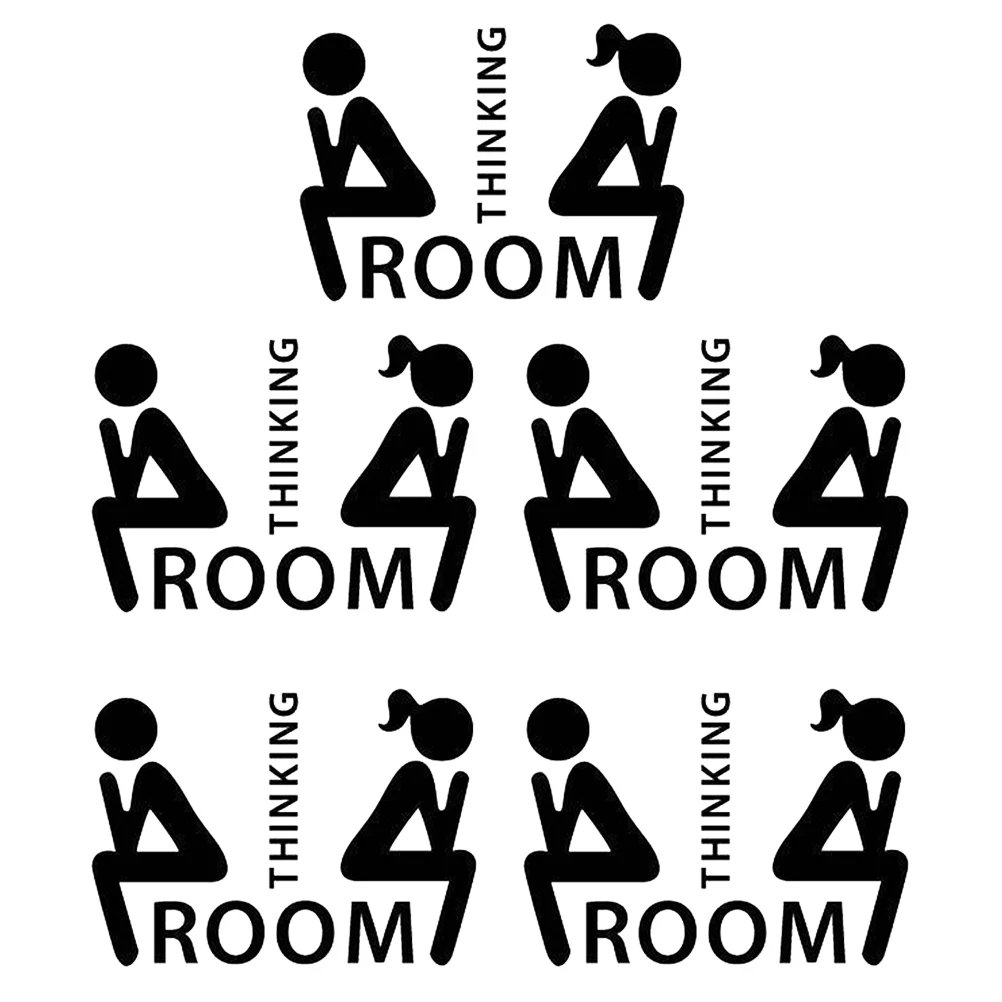 

5Pcs Creative Toilet Bathroom Waterproof DIY Decoration Toilet Stickers for Home Hotel