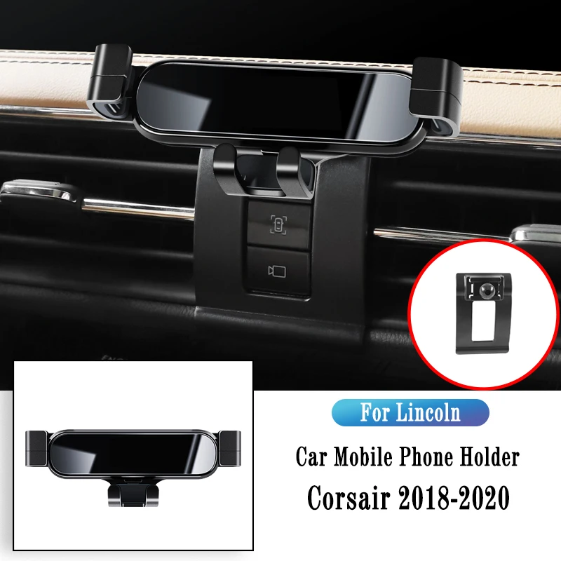 

Car Phone Holder For Lincoln Corsair 2018-2022 Gravity Navigation Bracket Stand Air Outlet Clip Rotatable Support Accessories
