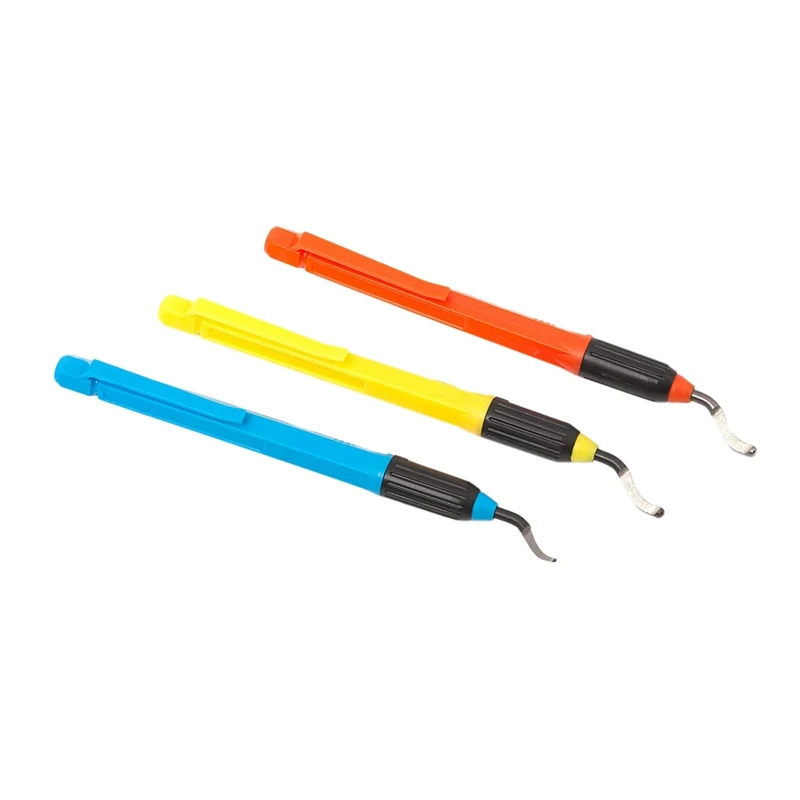 

Deburring Tool Kit 3 Pcs Pen Design Set With High-Speed Steel Rotary Burr Removal Blades