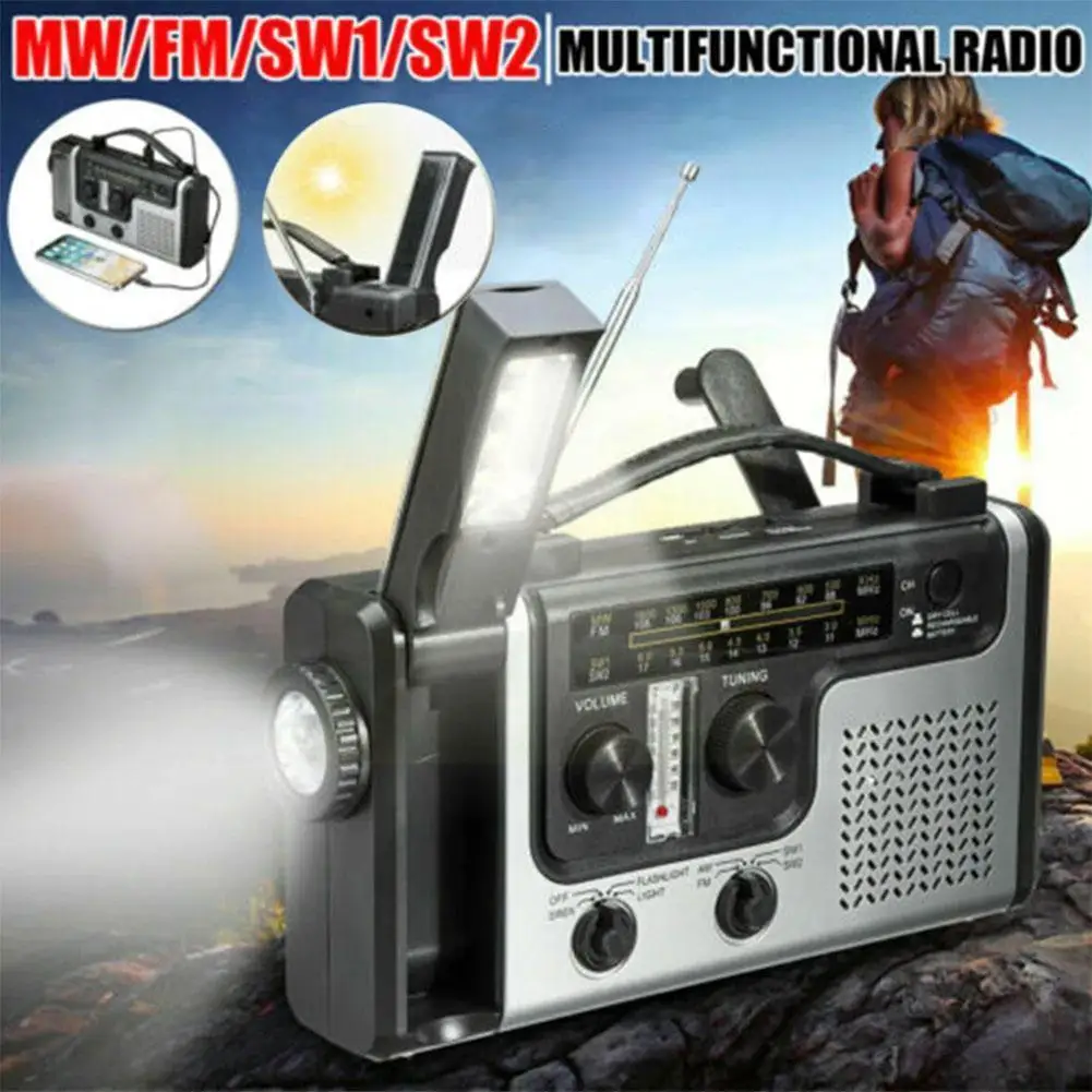 Многополосный AM/FM/SW ручной перезаряжаемый электрический настольный аварийный