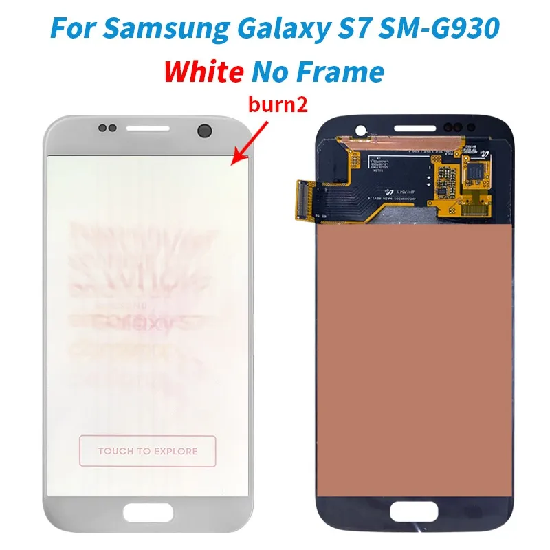 Оригинальный Super Amoled дисплей для Samsung Galaxy S7 G930 SM-G930F LCD с сенсорным экраном Digitizer Assembly Replacement ON.