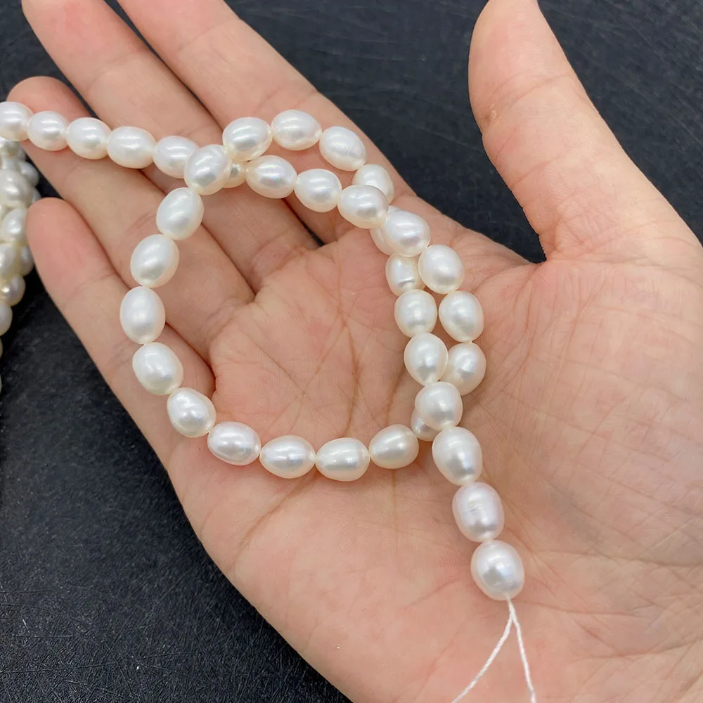 Ожерелье из натурального пресноводного жемчуга бусины класса A-AAA жемчуг в форме