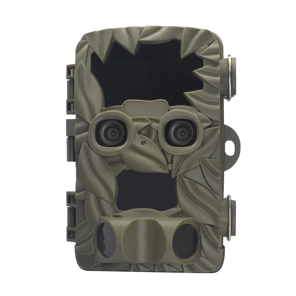 H8201 Dual Lens Hunting Camera Solar Panel Wildlife Night Vision Surveillance Game Waterproof Cam