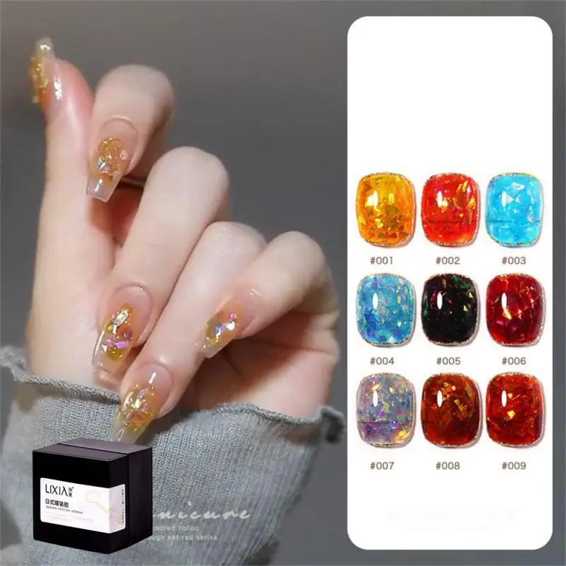

Nail Polish Aurora Amber Semi-permanent Gel Red Brown Glass Explosion Shining Sheet LED UV Phototherapeutic Gel