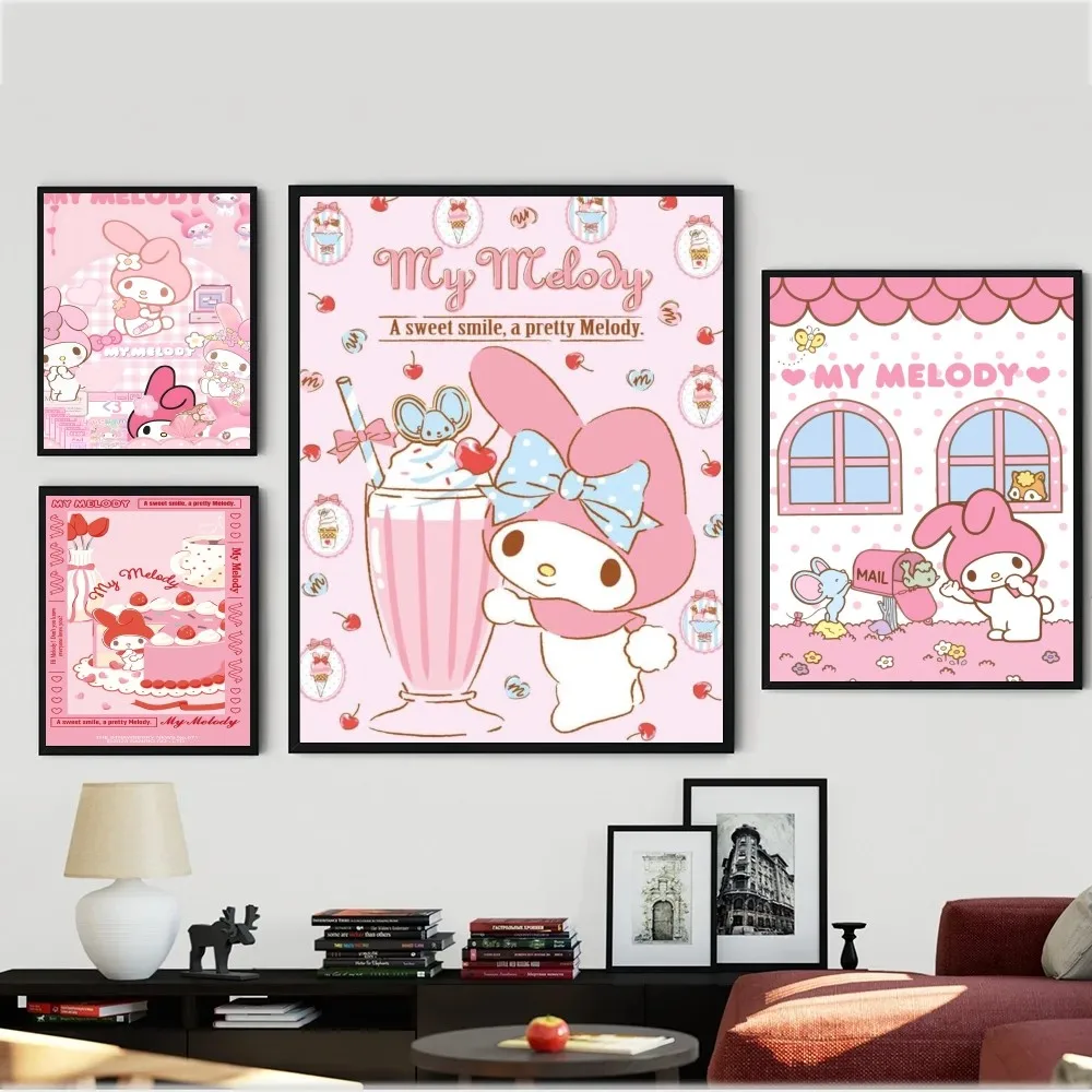 Плакаты S-Sario-M-My-Melody постеры из крафт-бумаги искусство живопись обучение