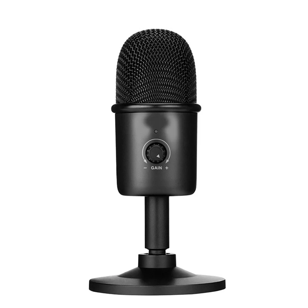 Live Streaming Gaming Condenser Microphone Speech Music Recording Portable Tabletop Adjustable Computer Laptop USB Mic