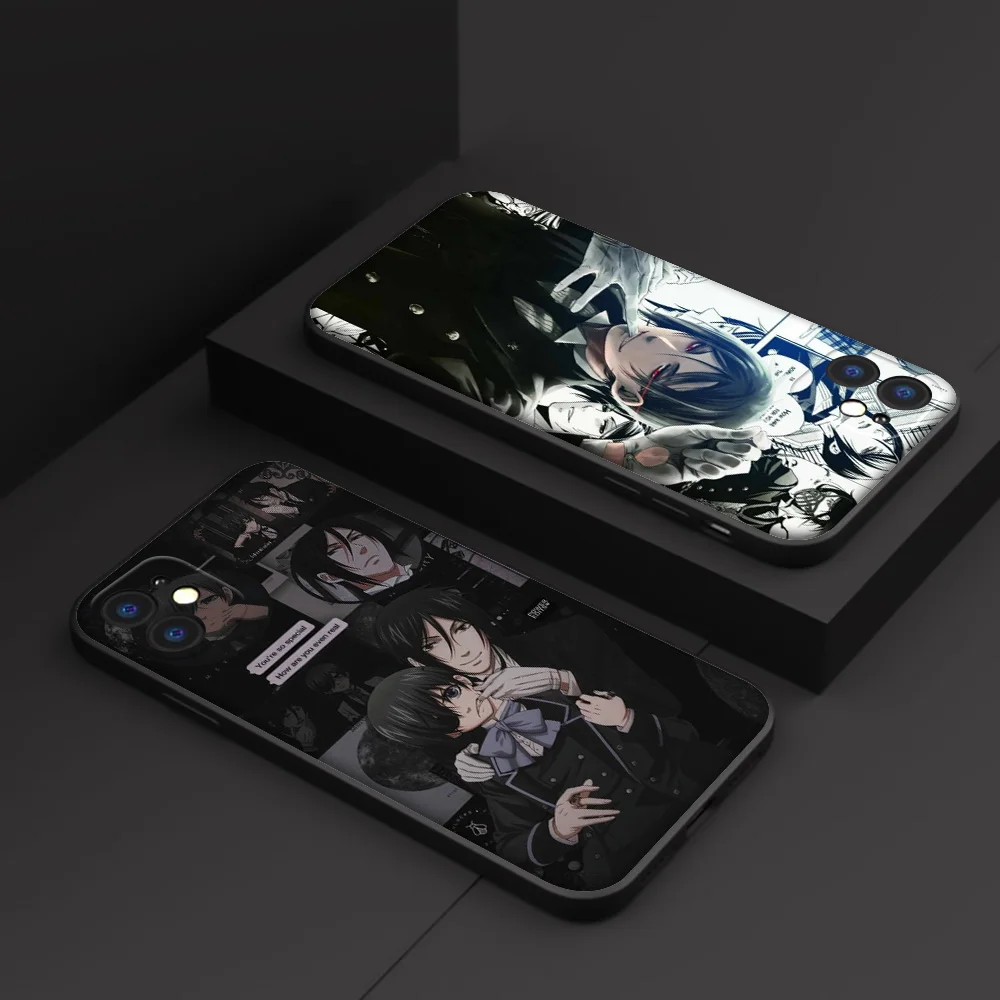 Мягкий чехол SA22 Black Butler Kuroshitsuji для iPhone 12 11 X XS XR Pro Max 6 6s Plus SE