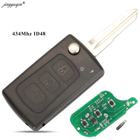 Jingyuqin Gernuine запчасти 434 МГц ID48 флип-ключ для Great Wall Haval Hover H3 H5 3 кнопки Оригинальные заводские ключи Fob