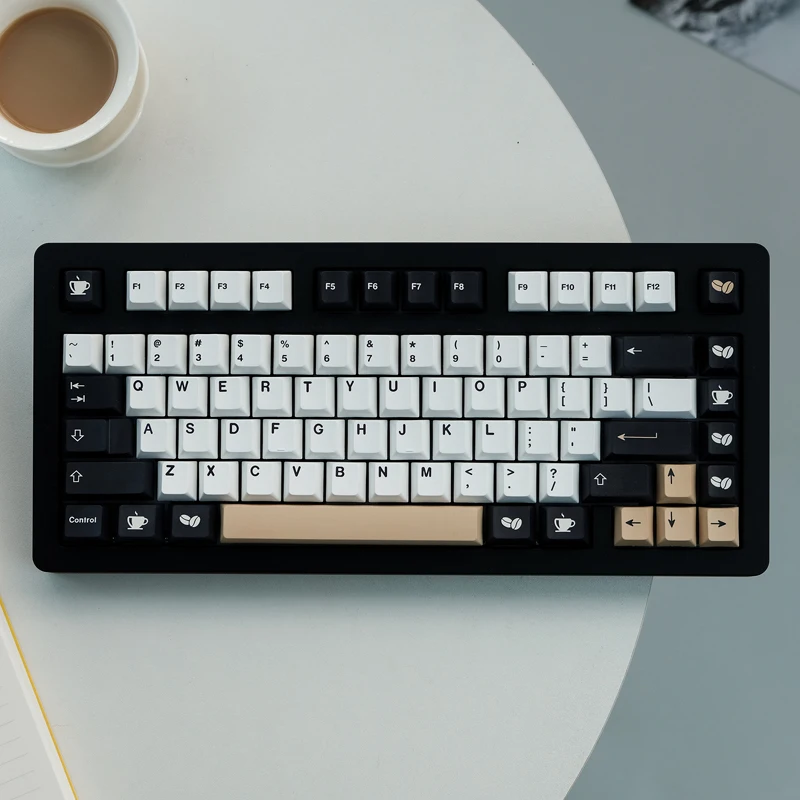 

Колпачки для клавиш с 150 клавишами GMK Cafe, колпачки для клавиш PBT, колпачки для клавиш с сублимационной печатью, колпачки для клавиш с вишневым профилем для механической клавиатуры с переключателями Cherry MX