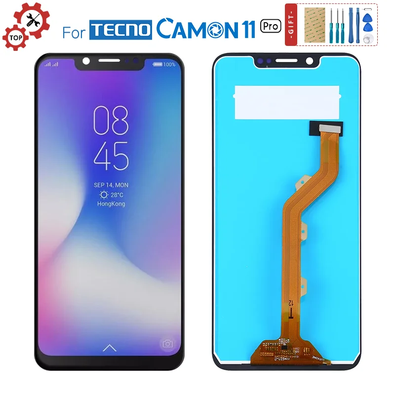 

6,2 "Оригинальный дисплей для Tecno Camon 11 Pro CF8, ЖК-дисплей с сенсорным экраном, цифровой преобразователь в сборе для Tecno Camon 11 Pro LCD