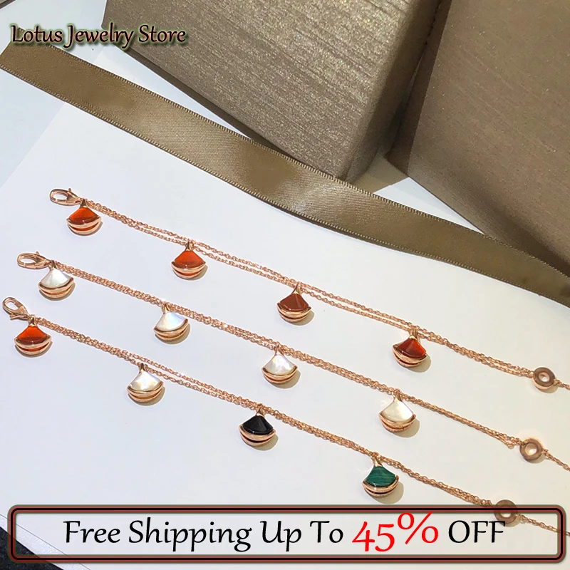 

Женский небольшой браслет из розового золота, универсальный браслет с юбкой, Высококачественная брендовая роскошная дизайнерская бижутер...