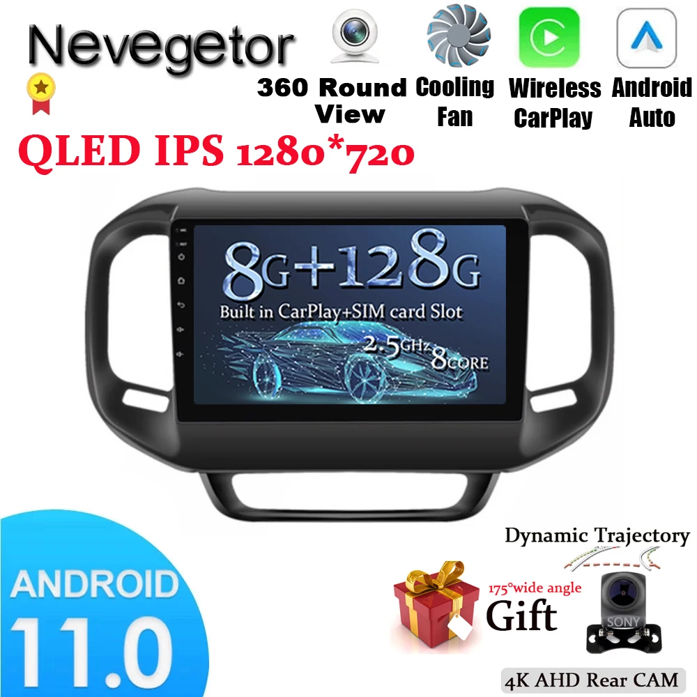 

QLED DSP Android 11 Car Radio For FIAT Toro 2017-2020 Multimedia Player Carplay Navi No 2din Tape Recorder DVD HU FM
