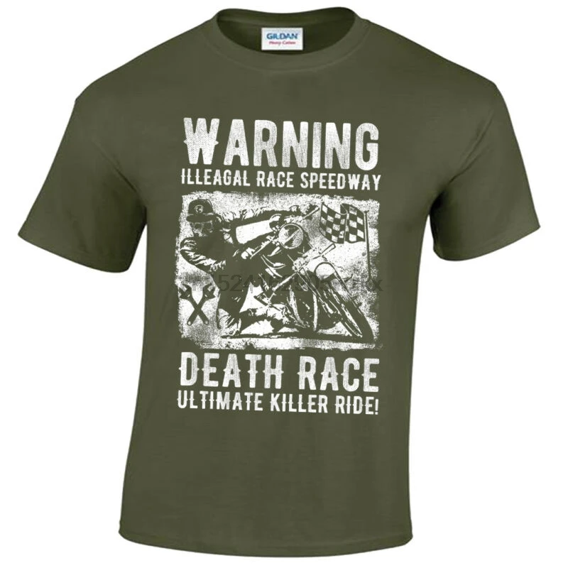 

Illegale Gara Speedway T-Shirt Uomo S-5XL Biker Metallo Rock Gotico Mietitore